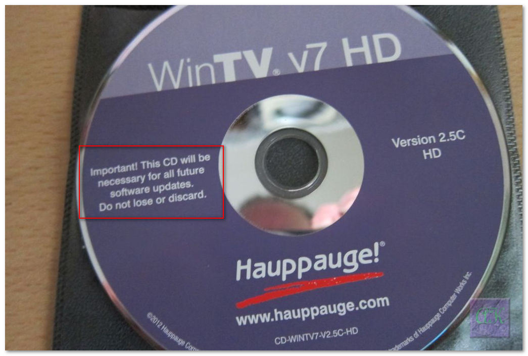 hauppauge wintv v7 serial number